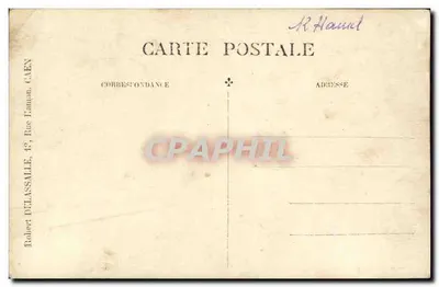Cavalieri in uniforme militare — processione o parata — editore Robert Delassalle, Caen, n° N — Verso