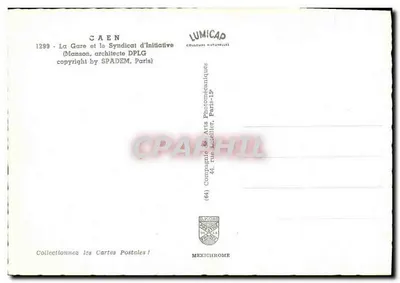 Estação de Caen — Syndicat d'Initiative — editor IRIS — Verso