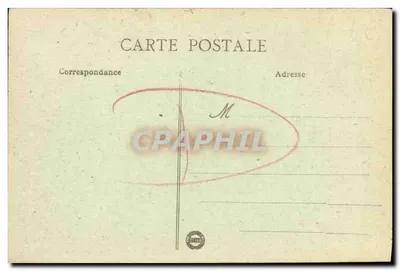 CAEN - Gara Zachodnia — widok fasady i peronu z wozem konnym — Nouvelles Galeries, Caen — Rewers