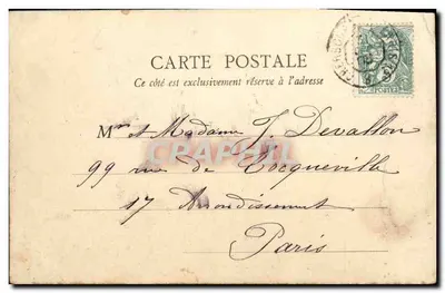 Caen — Gare Saint-Martin — B. F., Paris — Verso