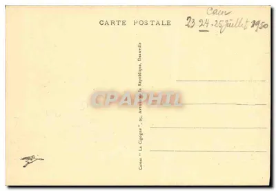 CAEN - Les Hauts Fourneaux — przemysłowa fabryka z kolejką żelazną — wydawca 'La Cigogne', nr 110 — Rewers