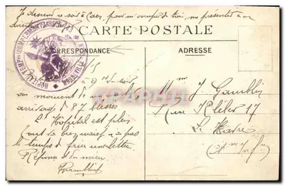 Stara pocztówka Caen Les Hauts Fourneaux Et Acieries Hotellerie — Rewers
