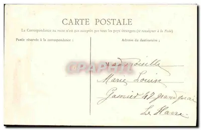 Terrace do Café Restaurant do Châlet — Caen — editor L. Laroze, n° 129 — Verso