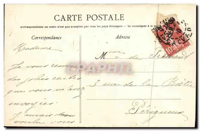 CAEN - Szczegół starego Hotelu de Valois — kolekcja AD, nr 127 — Rewers