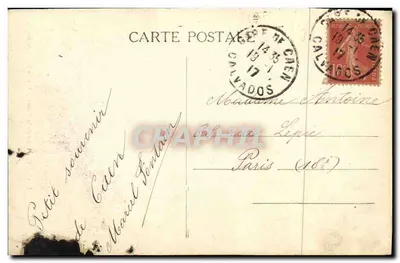 CAEN — Sądowa, Starego Hotelu Valois — figura Dawida — Rewers