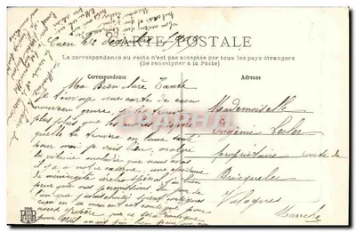 CAEN — Hotel de Ville i Plac Republiki — Wydawca nieznany — Rewers