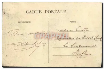 Caen — Inundações do Orne, 1º de Dezembro de 1910 — Rue de Vaucelle — Edição Voisin — Verso
