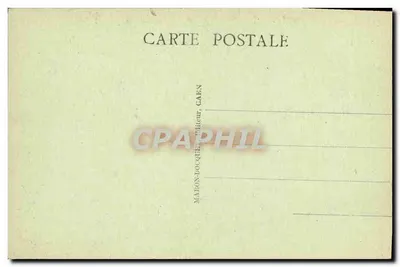 Cour de la Maison des Qualtrains — Caen — éditeur MABON-DOCQUEL, Caen — Rewers