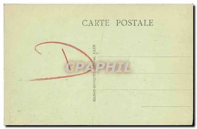 Caen - Bulwar św. Piotra, Zakryty Rynek i Katedra św. Piotra — Wieża Leroy — wydawca Mabon-Docquet, Caen, nr 77 — Rewers