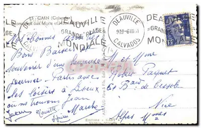 Pamiątkowy pomnik i Hotel Matières — Deauville — Wydawnictwo Gaby — Rewers
