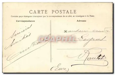 Caen (Calvados) — Statua Auber, plac République — G. Fr. Paris 24 — Rewers