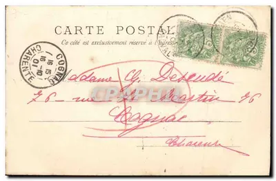 Caen. Monument dos móveis do Calvados — J. Brevet, editor, Caen, n°183 — Verso
