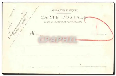 CAEN — Statua Louisa XIV, Liceum i Klasztor Mężczyzn — LL. — Rewers