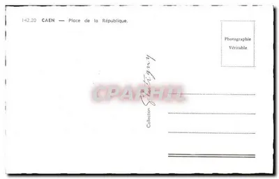 Caen — Plaza de la República — Colección Statigny — Reverso
