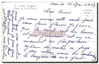 Piazza della Resistenza — Caen (Calvados) — Edizioni Gaby — Verso