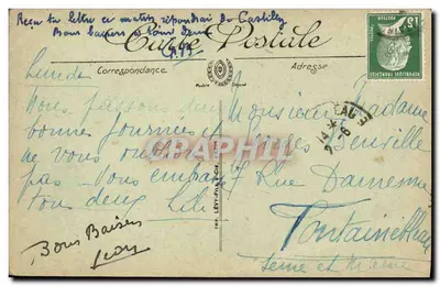 Caen — Pałac Sądowy — Plac Fontelle i Saint-Sauveur — Mirault, tabacs — Rewers