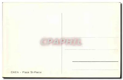 Place St-Pierre — Caen — wydawca A. Delauney, numer serii nie widoczny — Rewers