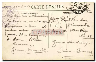 Caen — Pałac Sądowy, plac Fontette i plac Saint-Sauveur — Ll — Rewers