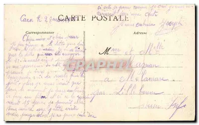 Caen - Place Alexandre-III - Rue Saint-Jean — Edizione delle Nouvelles Galeries, n°113 — Verso