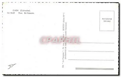Pont Bir-Hakeim — Caen (Calvados) — Wyd. La Cigogne, n° 14.118.39 — Rewers
