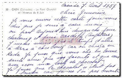 Caen (Calvados) - Most Churchill i Aleja 6 Czerwca — Wydawnictwo Gaby, nr 50 — Rewers