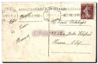 Caen — Basen św. Piotra i fragment miasta — fototypia Verlaine, Caen — Rewers