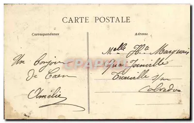 CAEN — Rue d'Ange — éditeur inconnu, n° 36 — Rückseite