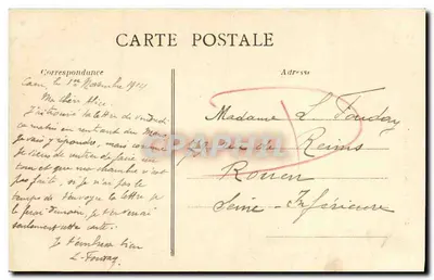 Caen - Ulica i wieża Świętego Jana — A.D. wydawca, nr 37 — Rewers