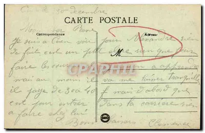 Caen - Rue Saint-Pierre — tramwaj i kościoł — kolekcja J.A. — Rewers