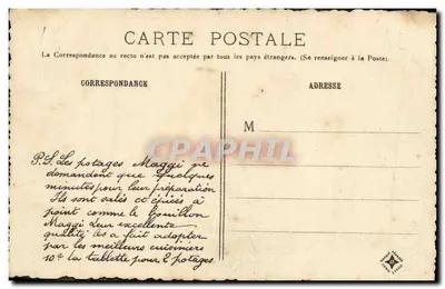 Wieża Strażnika w Caen — Calvados — Wydawca Léon Marotte, Paryż, nr 62, kolekcja Maggi — Rewers