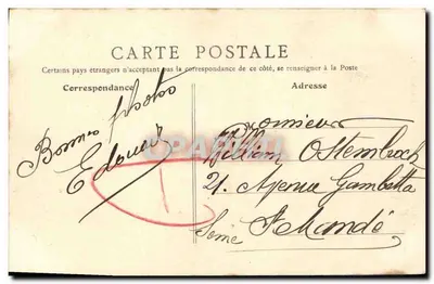 Caen (Calvados) — Wieża Gens d'Armes — wydawca nieznany, nr 11 — Rewers