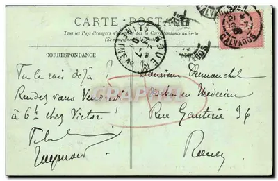 Caen — Torre Leroy e o Campanário de Saint-Pierre — LL, n°57 — Verso