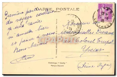 Caen - Bulwar św. Piotra - Wieża Le Roy — G. Arraud, wydawca 'Gaby', n°28 — Rewers