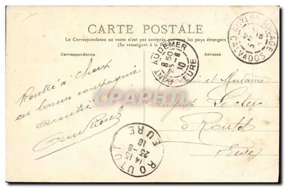 Caen — Pałac Uniwersytetu — M. C. F. L. Tessé - Boîne — Rewers