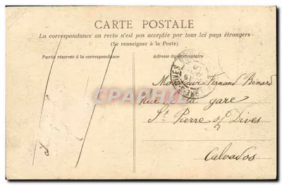 CAEN — Het Paleis van de Universiteit — Uitgever: C. P. A. (n° 37) — Achterkant