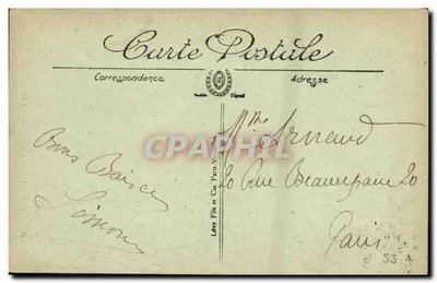 Caen — Stara budowa, ulica Saint-Jean — G. Destine Aîné, filiala Francuskiej Firmy Gramofonowej — Rewers