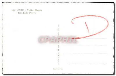 Caen — Stara budowa — Rue Saint-Pierre — C.A.P. Paryż — Rewers