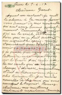 Caen — Widok ku Zamek z S. Pierre — Aqua Photo — Rewers