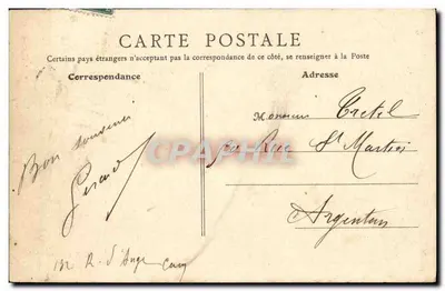 Caen (Calvados) - Panorama, wykonana z Kościoła Świętego Piotra - Zamek (Caserne Lefèvre) — Rewers
