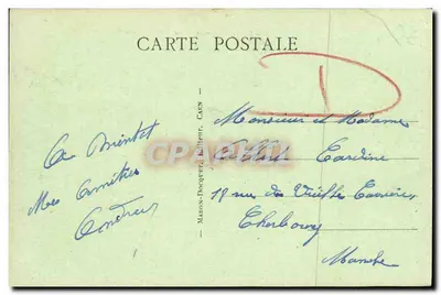 Caen - Vista geral tirada do Velho Saint-Etienne — editor MABON-DOCQUET, n°1 — Verso