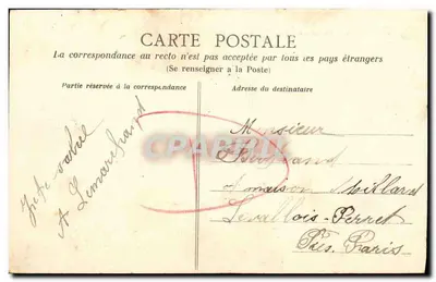 CAEN — Ogólny widok w kierunku Abbatii Dames — Zbiór AD — Rewers