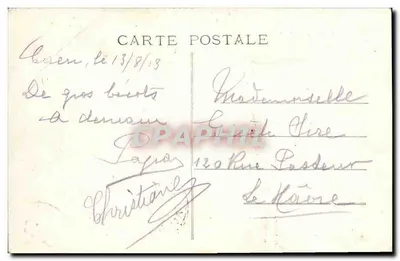 CAEN — Vista general sobre St-Etienne — Editor no identificado, número de serie 492 — Reverso