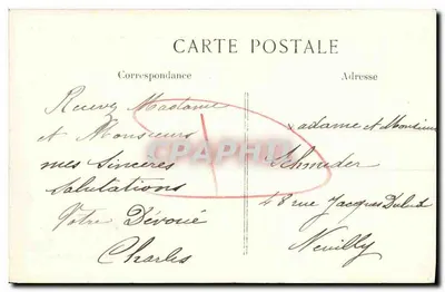 CAEN — A peixaria e o Abreuvoir do Grand Odon — Paris-Meudon, n°42 — Verso