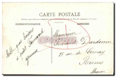 Wyruszanie statku z Havru — Caen — L.D. 20 — Wydawca nieznany — Rewers
