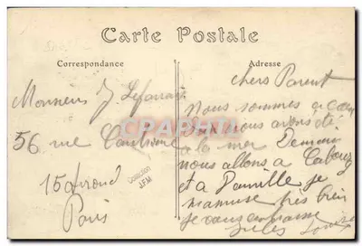 Caen — O Canal. Passagem da Eclusa pelo Navio de Le Havre — ND. Fot. n°305 — Verso