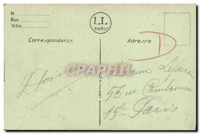 Caen — Partida do Navio para Le Havre — LL — Verso