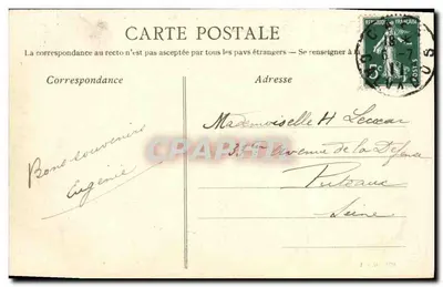 CAEN — Entrada de un barco en el muelle — Colección AD — Reverso