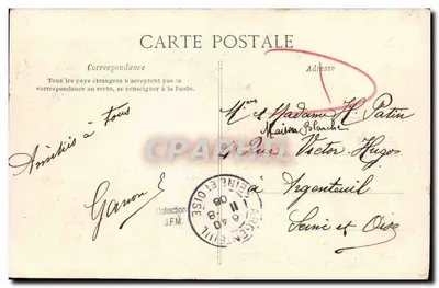 Caen — Przybycie Sablierów na Orne — Stara pocztówka n°2736 — Rewers