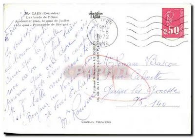 Brzegi Orny — Promenada Sévigné — Wydawnictwo Normandzkie LE GOUPEY — Rewers