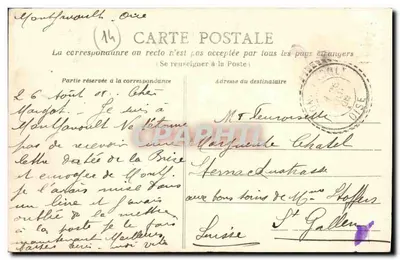 As margens do Orne — CAEN : Le Grand-Cours — Coleção AD — Verso